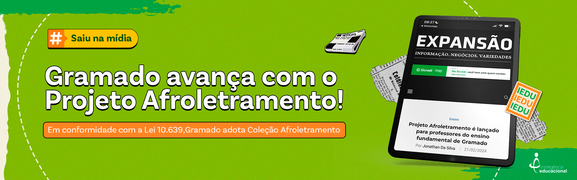 Banner site saiu na midiaBanner site